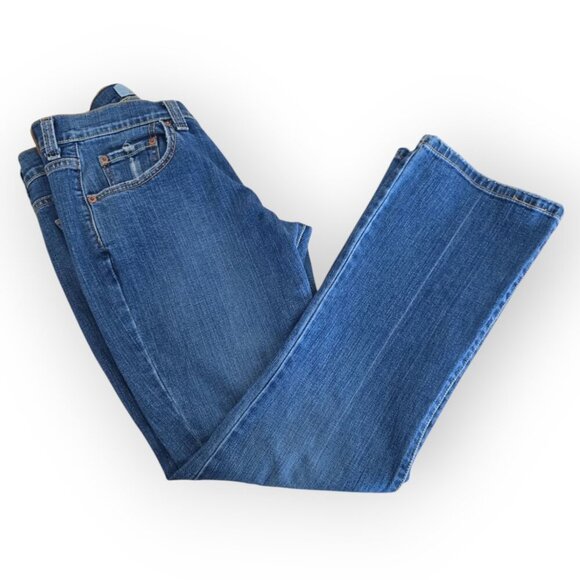 Levi's Medium Wash Blue 515 Bootcut  Mid Rise Jeans 4 Short - Picture 5 of 11